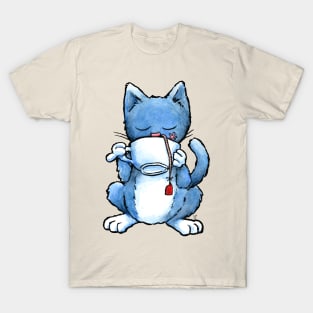 Cat Drinking Mouse Tea T-Shirt